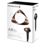 REMINGTON D7777 Seche cheveux AIR3D - Ionique - 1800 W - 76 dB - 3 températures - 2 vitesses - Bronze