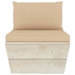 vidaXL Salon de jardin palette 9 Pièces avec coussins Épicéa imprégné