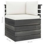 vidaXL Salon palette de jardin 7 Pièces avec coussins Bois de pin massif