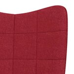 vidaXL Chaise à bascule Rouge bordeaux Tissu