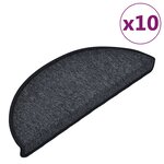 vidaXL Tapis d'escalier 10 Pièces 65x24x4 cm Anthracite