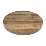 Plateau de table rond 600 mm - effet bois vielli - bolero -  - mélamine
