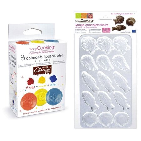 Coffret chocolats de Pâques colorés - friture