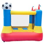 Château gonflable 2 25m : aire de jeux rebondissante - souffleur et sac de rangement inclus - football aréna castle