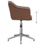 vidaXL Chaises pivotantes à manger lot de 4 marron tissu