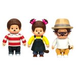 Monchhichi - pack 3 figurines kauri  saule et hanae