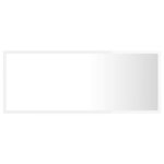 vidaXL Miroir à LED de bain Blanc brillant 100x8 5x37 cm Acrylique