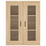 vidaXL Buffet haut Chêne sonoma 69 5x34x180 cm Bois d'ingénierie