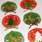 Stickers en relief - Forêt de Noël à paillettes