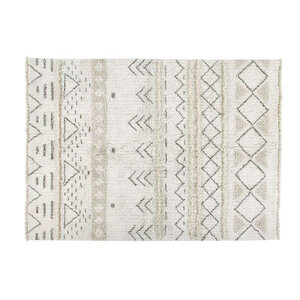 Tapis bohème beige à motifs - 140 x 200 cm
