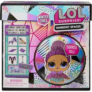 L.o.l. Surprise! Winter chill hangout spaces meubles - bling queen - avec + de 10 surprises dont 1 poupée  accessoires & meubles