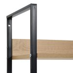vidaXL Bibliothèque à 3 niveaux Chêne 60x27 6x90 5 cm Aggloméré