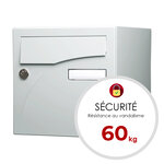 Boîte aux lettres Préface 1 porte gris clair brillant ral 7035b
