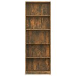 vidaXL Bibliothèque 5 niveaux Chêne fumé 60x24x175cm Bois d'ingénierie