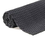vidaXL Tapis rectangulaire Anthracite 80x160 cm Coton