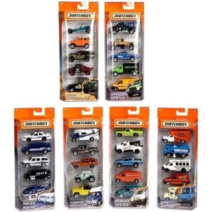 Matchbox pack de 5 véhicules (modeles aléatoires)