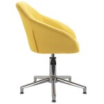 vidaXL Chaises pivotantes à manger lot de 6 jaune tissu