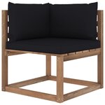 vidaXL Salon palette de jardin 6 Pièces et coussins Bois de pin imprégné