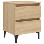 vidaXL Table de chevet Chêne sonoma 40x35x50 cm Aggloméré