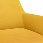 vidaXL Chaises à dîner pivotantes 4 Pièces Jaune Velours