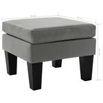 vidaXL Repose-pied Gris Similicuir