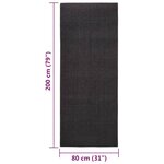 vidaXL Tapis Sisal naturel 80x200 cm Noir