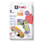Coffret 8 pâtes polymère + 1 bracelet - 8 x 25 g
