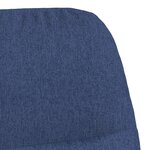 vidaXL Chaise de relaxation avec repose-pied Bleu Tissu