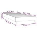 vidaXL Sommier à ressorts de lit Gris foncé 90x190 cm Velours
