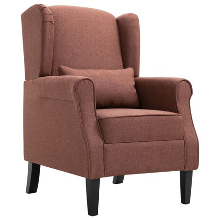 vidaXL Fauteuil Marron Tissu