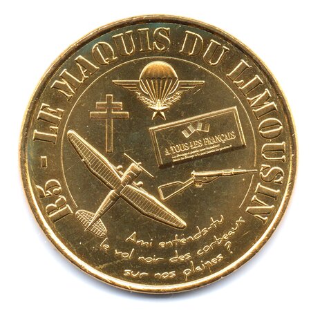 Mini médaille Monnaie de Paris 2014 - Maquis du Limousin, Région 5 de la Résistance française, dite R5