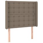 vidaXL Sommier tapissier avec matelas et LED Taupe 80x200cm Tissu