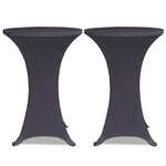 vidaXL Housse de table extensible 2 Pièces 70 cm Anthracite