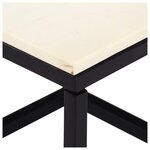 vidaXL Table basse Blanc 60x60x35 cm Pierre véritable texture marbre