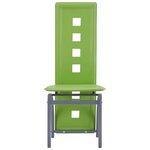 vidaXL Chaises à manger lot de 6 vert similicuir