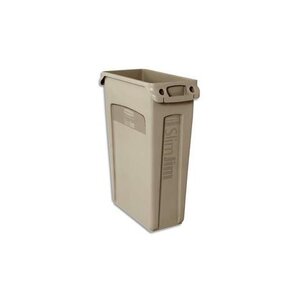 Collecteur gris avec conduit d'aération Slim Jim 87l RUBBERMAID