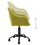vidaXL Chaises pivotantes à manger lot de 4 vert tissu