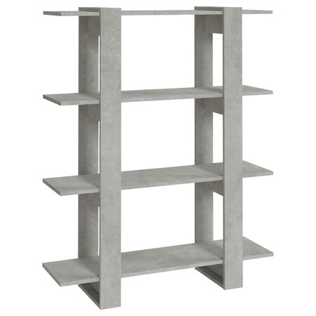 vidaXL Bibliothèque/Séparateur de pièce Gris béton 100x30x123 5 cm