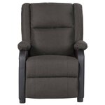 vidaXL Fauteuil de massage électrique gris foncé similicuir et tissu