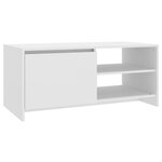 vidaXL Table basse Blanc 102x50x45 cm Bois d'ingénierie