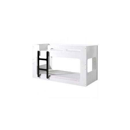 Lit superpose laque blanc et noir Luca 90
