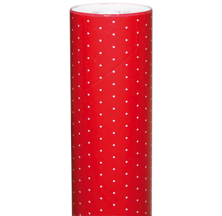 Rouleau papier cadeau alliance l70 cm x 50 m pois rouges clairefontaine