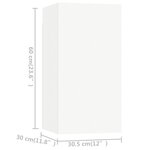 vidaXL Ensemble de meuble TV 4 Pièces Blanc Aggloméré