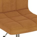 vidaXL Chaises pivotantes à manger lot de 4 marron velours