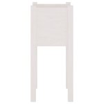 vidaXL Jardinière d'extérieur Blanc 31x31x70 cm Bois de pin massif
