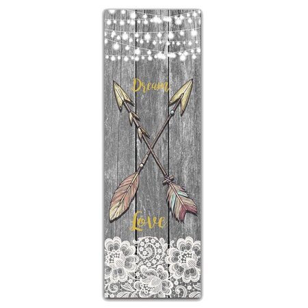 Cadre en toile flèches dream love 30 x 90 cm