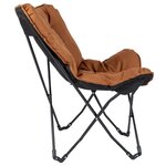 Bo-Camp Chaise papillon de camping pliable Himrod Argile