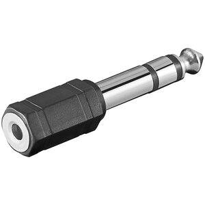 Adaptateur Audio 6.35mm Mâle (3-pin, Stereo) - 3.5 mm Femelle (3-pin, Stereo) GOOBAY