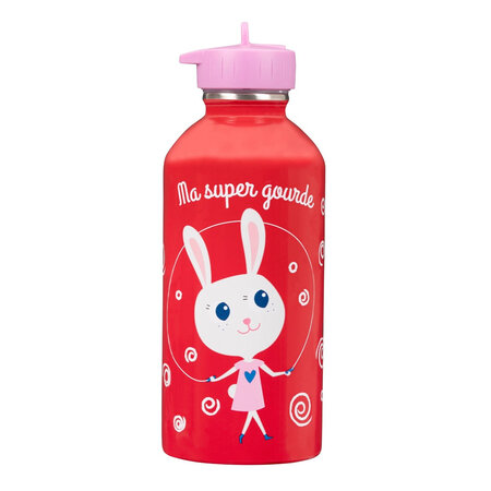 Gourde Inox Enfant - Ma Super Gourde - Lapin - Draeger paris