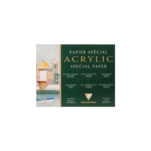 Bloc Acrylique 24x30 360g 10F encollé 4 côtés CLAIREFONTAINE